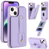 HKM-442835 Multi-Functional TPU Phone Case with Card Holder and Kickstand for iPhone 14, 15, 16 Series