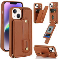 HKM-442835 Multi-Functional TPU Phone Case with Card Holder and Kickstand for iPhone 14, 15, 16 Series