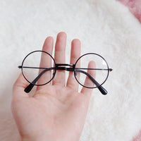 HKM-442899 Round Decorative Pet Sunglasses in Gold and Silver Frames with Various Lens Colors