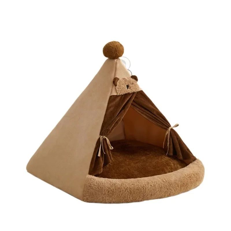HKM-443027 Cozy All-Season Enclosed Cat Villa and Dog House for Comfortable Pet Living