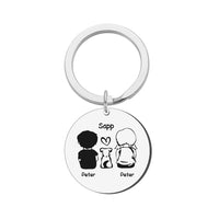 HKM-443091 Personalized Round Keychain for Dogs and Pets in Gold, Silver, and Rose Gold
