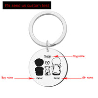 HKM-443091 Personalized Round Keychain for Dogs and Pets in Gold, Silver, and Rose Gold