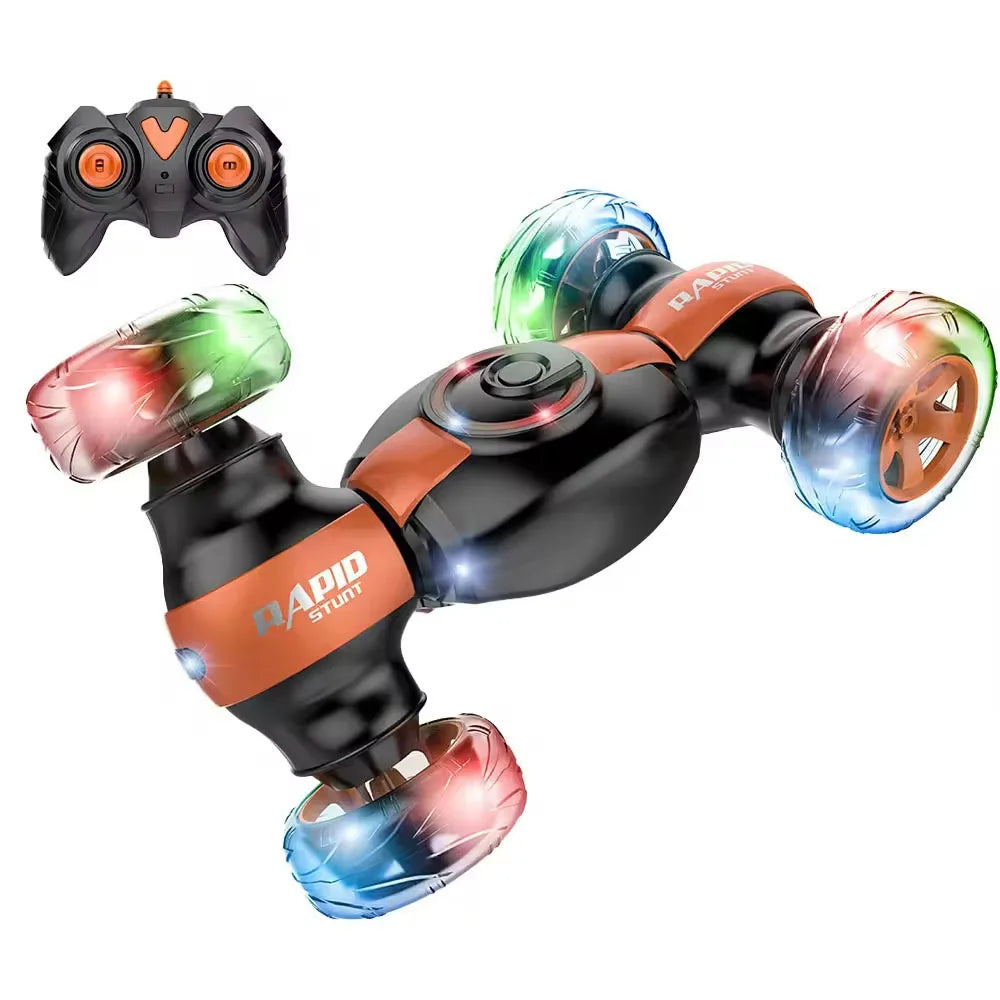 HKM-443155 360° Flip Remote Control Stunt Car with Lights & Music, Dual Remote Control and Gesture Features