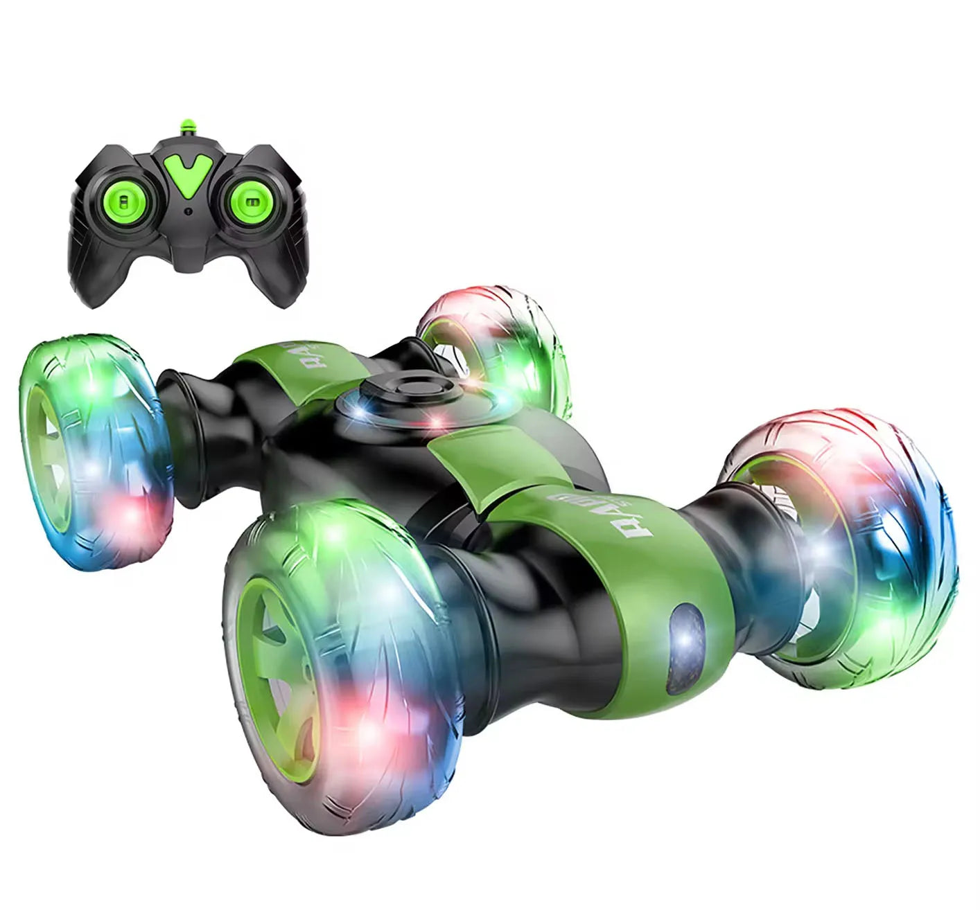 HKM-443155 360° Flip Remote Control Stunt Car with Lights & Music, Dual Remote Control and Gesture Features