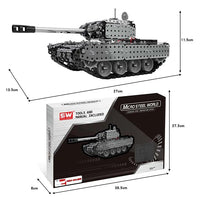 HKM-443475 Remote Control Electric Metal Building Blocks Tank Construction Toy for Kids 8 Years and Up