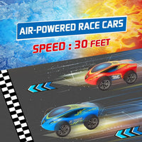 HKM-443539 Eco-Friendly 2 in 1 Racing Car Dueling Launch Toy for Kids, Plastic Friction Toy, Ages 2-13