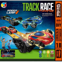 HKM-443539 Eco-Friendly 2 in 1 Racing Car Dueling Launch Toy for Kids, Plastic Friction Toy, Ages 2-13