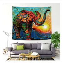HKM-443667 Sunshine Elephant Cartoon Tapestry for Living Room, Bedroom, and Entryway Decor