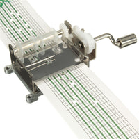 HKM-443731 DIY Hand-Cranked Music Box Movement with 20 Blank Paper Tapes and Punch Tool