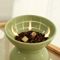 HKM-443923 Ceramic Cat Feeding Bowl with Oblique Design for Comfortable Eating and Drinking