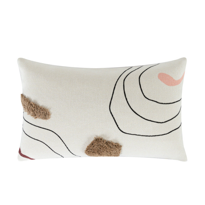 HKM-444115 Nordic Style Geometric Cotton Pillowcase for Living Room - 45x45cm & 30x50cm