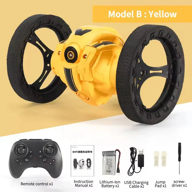 HKM-444307 Bouncing Remote Control Stunt Car with WiFi Camera and 360-Degree Rotation for Indoor and Outdoor Fun