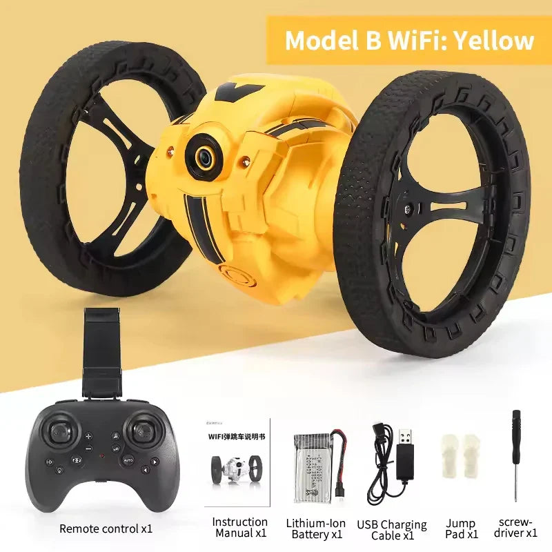 HKM-444307 Bouncing Remote Control Stunt Car with WiFi Camera and 360-Degree Rotation for Indoor and Outdoor Fun