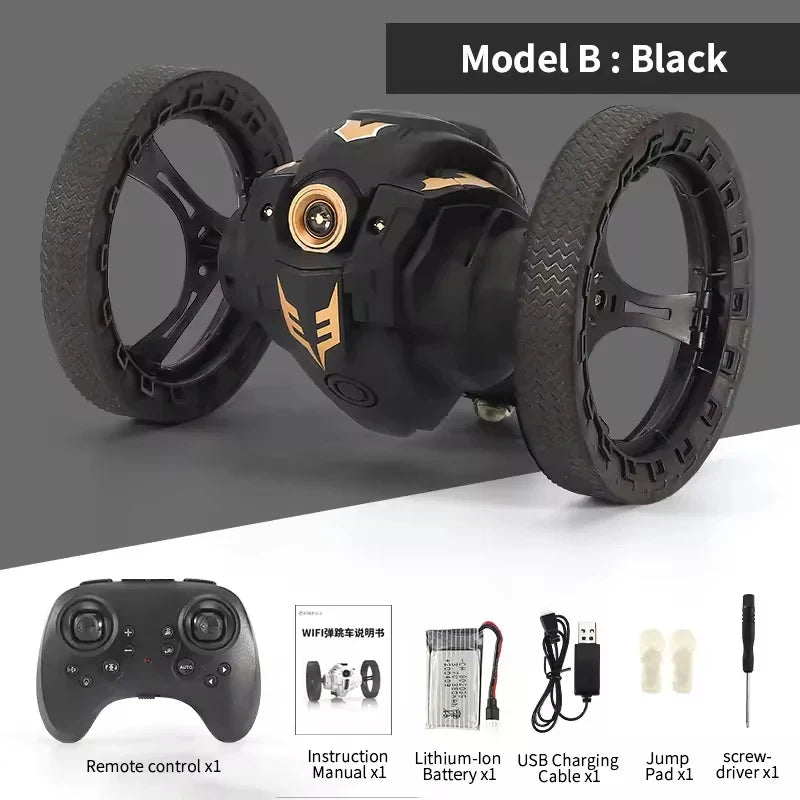 HKM-444307 Bouncing Remote Control Stunt Car with WiFi Camera and 360-Degree Rotation for Indoor and Outdoor Fun