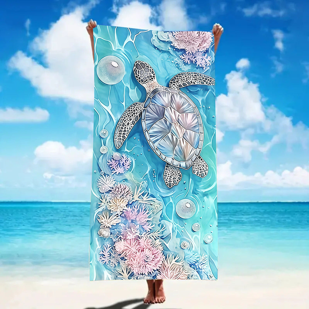 KTX-444307 Microfiber Quick-Drying Beach Towel – Fashion Casual Design, Multiple Colors Available