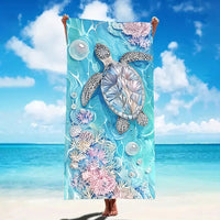 HKM-444307 Microfiber Quick-Drying Beach Towel – Fashion Casual Design, Multiple Colors Available