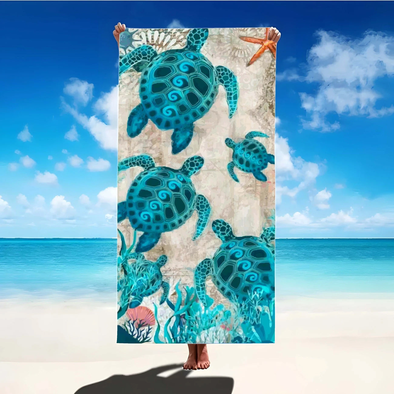 KTX-444307 Microfiber Quick-Drying Beach Towel – Fashion Casual Design, Multiple Colors Available
