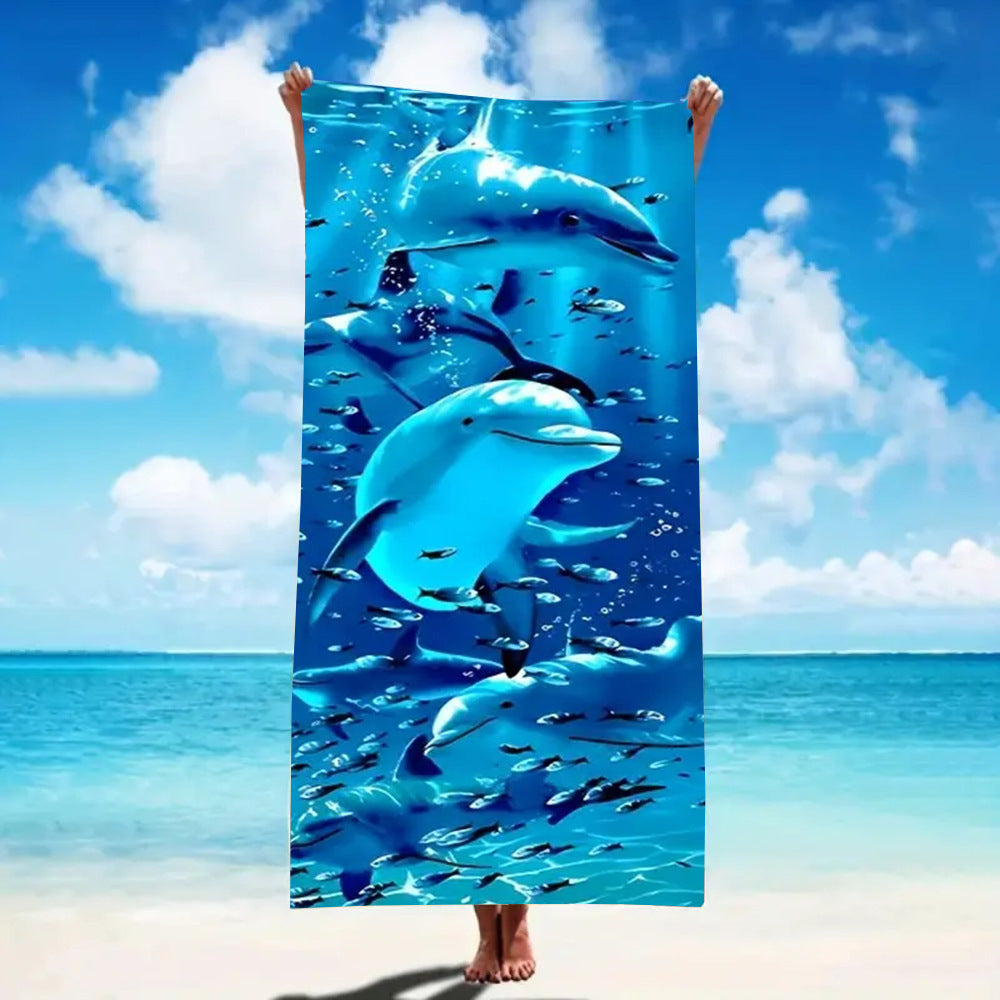 KTX-444307 Microfiber Quick-Drying Beach Towel – Fashion Casual Design, Multiple Colors Available