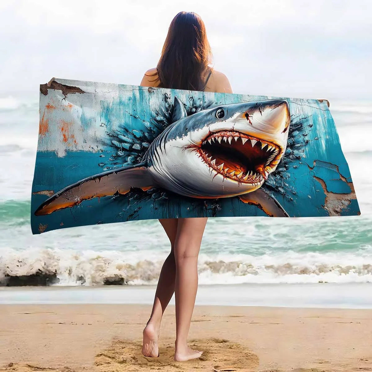 KTX-444307 Microfiber Quick-Drying Beach Towel – Fashion Casual Design, Multiple Colors Available