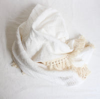 HKM-444371 Soft Baby Cotton Double Gauze Tassel Bath Towel - Versatile & Comfortable in Various Colors