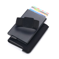 HKM-444435 Vintage PU Leather Combination Card Holder with Multiple Slots in Black, Coffee, and Brown