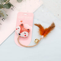 HKM-444499 Cat Teaser Toy Feather Bell Hemp Rope