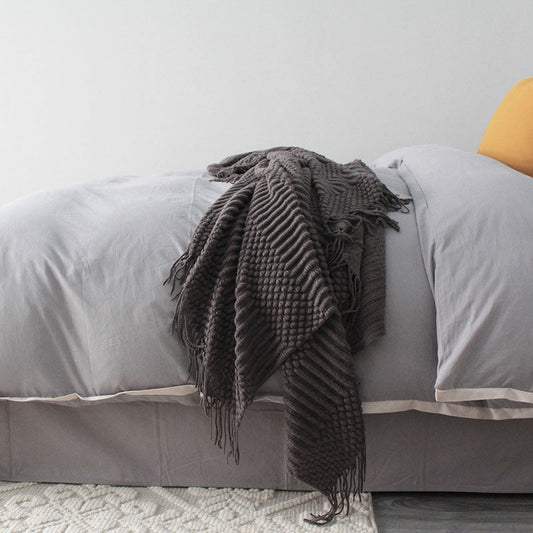 HKM-444819 Cozy Polyester Fiber Nap Blanket - 127 x 170 cm Perfect for Relaxation