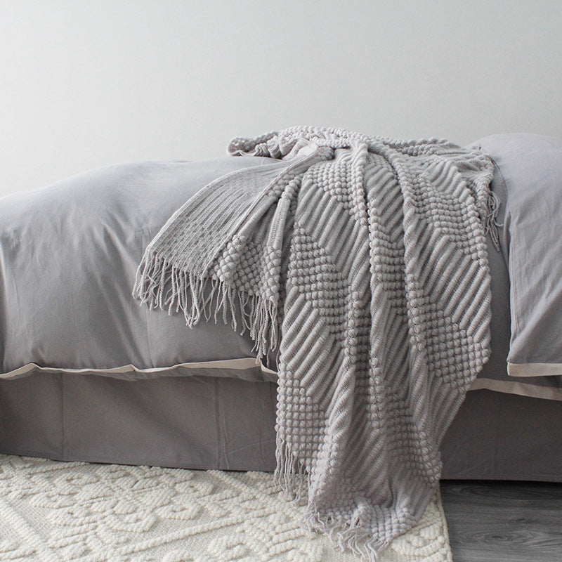HKM-444819 Cozy Polyester Fiber Nap Blanket - 127 x 170 cm Perfect for Relaxation