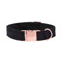 HKM-444883 Christmas Black Soft Collar and Leash Set with Adjustable Bow Tie for Dogs and Cats