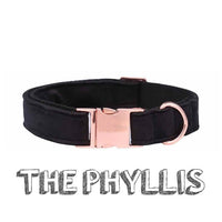 HKM-444883 Christmas Black Soft Collar and Leash Set with Adjustable Bow Tie for Dogs and Cats