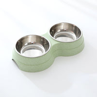 HKM-444883 Stainless Steel Double Pet Bowls for Food and Water – Durable and Safe Feeding Dish for Dogs and Cats