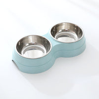 HKM-444883 Stainless Steel Double Pet Bowls for Food and Water – Durable and Safe Feeding Dish for Dogs and Cats