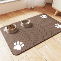 HKM-445075 Diatom Ooze Feeding Floor Mat for Pets - Splash-Proof, Quick-Drying, and Water-Absorbing