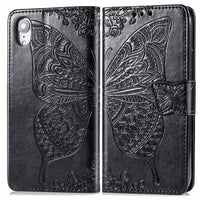 HKM-445139 Three-Dimensional Embossed Butterfly Wallet Flip Phone Case for iPhone 6/7/8/X Series in Multiple Colors