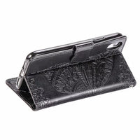 HKM-445139 Three-Dimensional Embossed Butterfly Wallet Flip Phone Case for iPhone 6/7/8/X Series in Multiple Colors