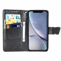 HKM-445139 Three-Dimensional Embossed Butterfly Wallet Flip Phone Case for iPhone 6/7/8/X Series in Multiple Colors