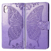 HKM-445139 Three-Dimensional Embossed Butterfly Wallet Flip Phone Case for iPhone 6/7/8/X Series in Multiple Colors