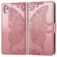 HKM-445139 Three-Dimensional Embossed Butterfly Wallet Flip Phone Case for iPhone 6/7/8/X Series in Multiple Colors