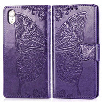 HKM-445139 Three-Dimensional Embossed Butterfly Wallet Flip Phone Case for iPhone 6/7/8/X Series in Multiple Colors