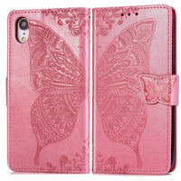 HKM-445139 Three-Dimensional Embossed Butterfly Wallet Flip Phone Case for iPhone 6/7/8/X Series in Multiple Colors