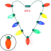 HKM-445331 Luminous Colorful Bulb Necklace for Parties and Holiday Celebrations - 9 or 13 Lights Available