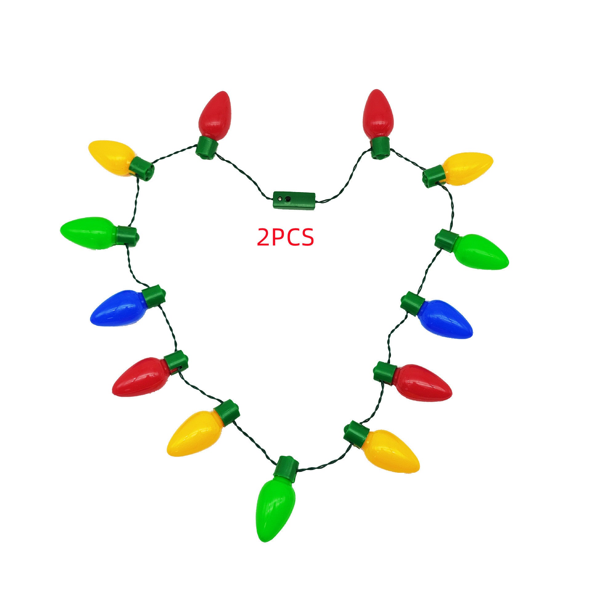 HKM-445331 Luminous Colorful Bulb Necklace for Parties and Holiday Celebrations - 9 or 13 Lights Available