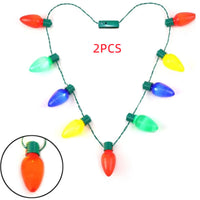 HKM-445331 Luminous Colorful Bulb Necklace for Parties and Holiday Celebrations - 9 or 13 Lights Available