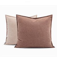 HKM-445331 Red Contrast Cashmere Cushion - Simple Modern Pillow in Various Sizes