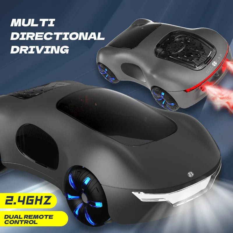 HKM-445459 Future Sci-Fi RC Stunt Car with Spray Light and Sound for Kids, Sound-Controlled Remote Drift Car