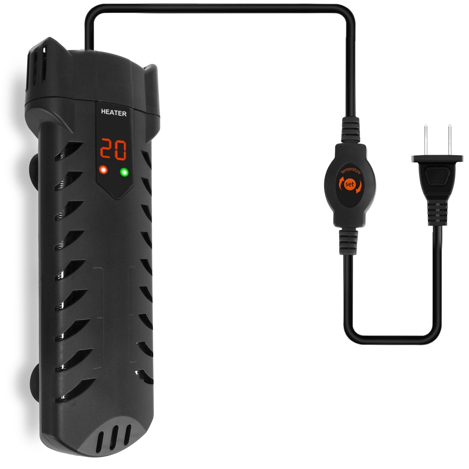 HKM-445715 500W Submersible Aquarium Heater with External Controller for Freshwater & Saltwater Tanks up to 79 Gallons