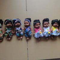 HKM-445843 African Girl Baby Doll - 8-Inch Mini Silicone Fashion Doll for Kids Ages 0 to 7 Years