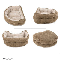HKM-445843 Bite Resistant Breathable Pet Nest in Army Green, Grey, or Brown, Eco-Friendly Silk Wool, Various Sizes Available