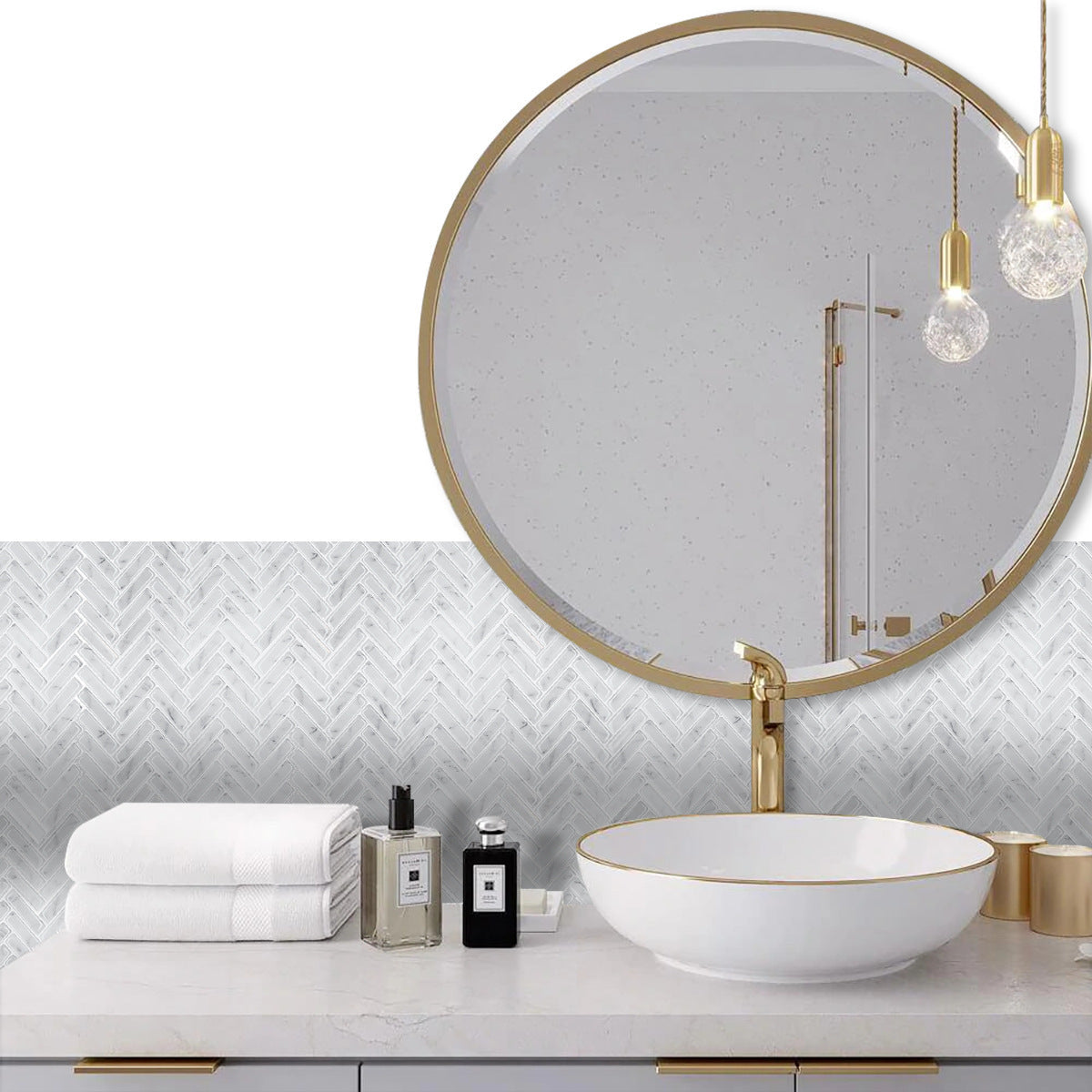 HKM-445971 Waterproof and Oil-Proof Self-Adhesive Wall Sticker for Easy Installation