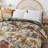 HKM-446035 Four-Layer Pure Cotton Gauze Landscape Blanket - Soft Towel Cover in Two Sizes